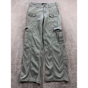 Hollister Womens Low-Rise Baggy Cargo Sage Green Pants 0R Meas: 27x28.5 *READ*
